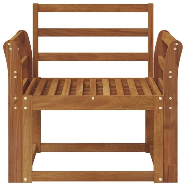 vidaXL Utesofa Solid akasietre Naturlig