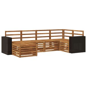 vidaXL Seksjonssofa Sett 6 pcs Naturlig