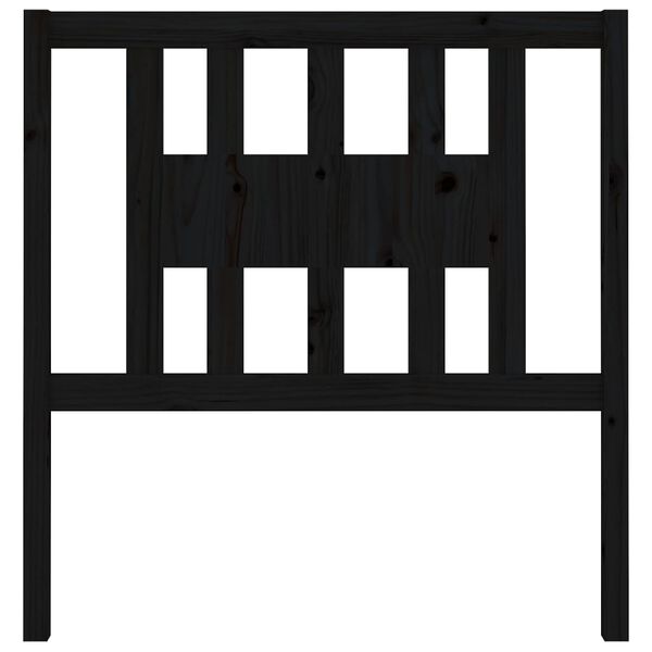 vidaXL Sengegavl svart 96x4x100 cm heltre furu