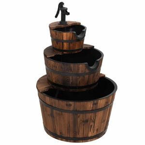 vidaXL Vannfontene med pumpe 60x60x94 cm heltre gran