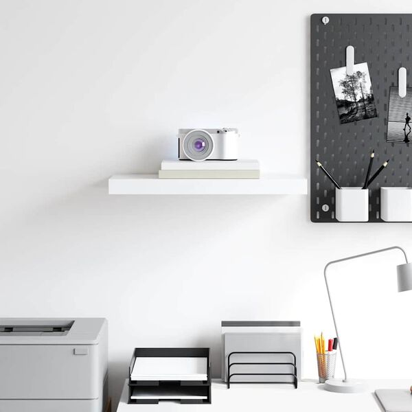 vidaXL Flytende vegghylle hvit 50x23x3,8 cm MDF