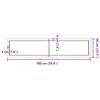 vidaXL Bordplate lysebrun 180x40x(2-4) cm behandlet heltre eik