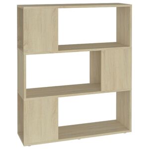 vidaXL Bokhylle/romdeler sonoma eik 80x24x94 cm konstruert tre