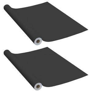 vidaXL Selvklebende m&oslash;belfolier 2 stk 500x90 cm PVC svart