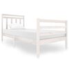 vidaXL Sengeramme hvit heltre 90x200 cm