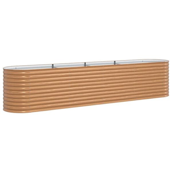 vidaXL Hevet bed Brun 400 x 80 x 81 cm St&aring;l