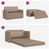 vidaXL Sofa seng Cappuccino 124 x 71 x 78 cm Fløyel