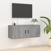 vidaXL Vegghengt TV-benk gr&aring; sonoma 100x34,5x40 cm