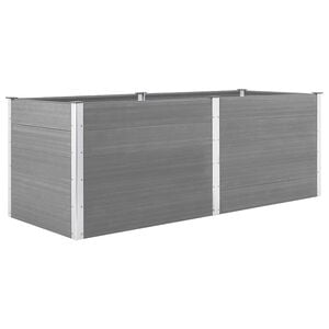 vidaXL H&oslash;ybed 250x100x91 cm WPC gr&aring;
