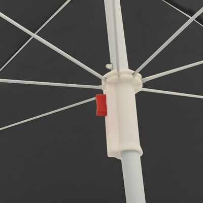 vidaXL Utendørs parasoll med stålstang antrasitt 180 cm