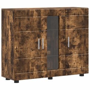 vidaXL Tre skap R&oslash;kt eik 88,5 x 30,5 x 73 cm Konstruert tre