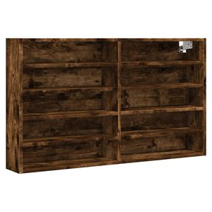 vidaXL Vitrineskap r&oslash;kt eik 100x15x58 cm konstruert tre