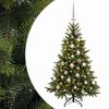 vidaXL Kunstig juletre med julekuler 120 cm 150 LED-lys Varmhvit