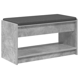 vidaXL Gangbenk BetongGr&aring; 83 x 38 x 45 cm Konstruert treverk og stoff