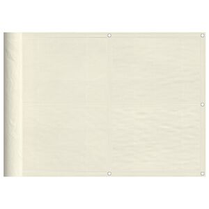 vidaXL Balkongskjerm kremhvit 75x700 cm 100% polyester oxford