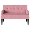 vidaXL Chesterfield Benk Rosa 112 x 65.5 x 75 cm Fløyel