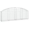vidaXL Gabionkurv buet 200x30x60/80 cm galvanisert jern