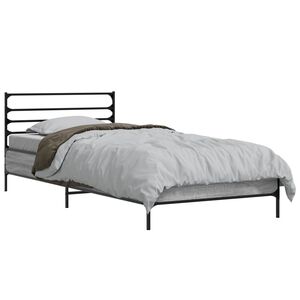 vidaXL Sengestamme Gr&aring; Sonoma 80 x 200 cm Konstruert tre