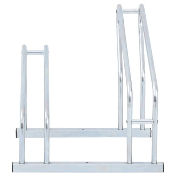 vidaXL Sykkelstativ for 2 sykler gulv frittst&aring;ende galvanisert st&aring;l