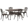 vidaXL Hage Spisegruppe 5 stk. Bronse Aluminium