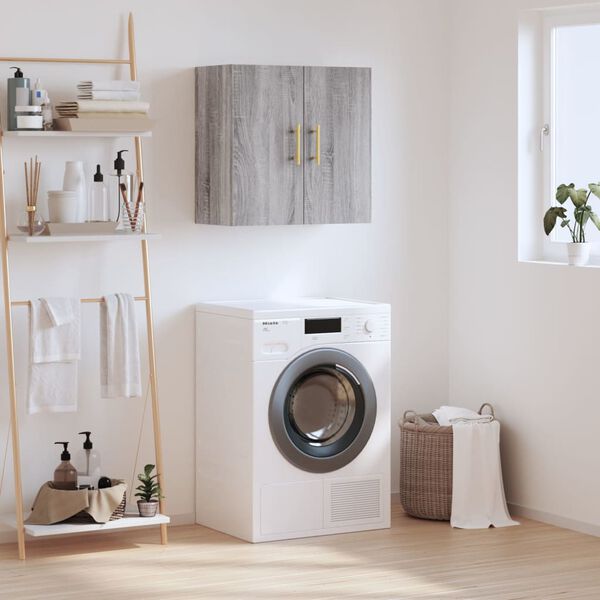 vidaXL Veggskap gr&aring; sonoma 60x31x60 cm konstruert tre