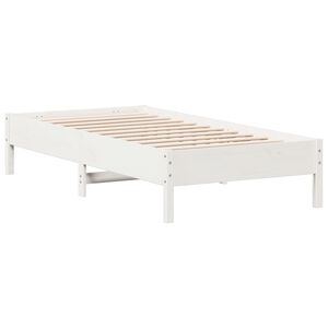 vidaXL Sengeramme uten madrass hvit 90x190 cm heltre furu