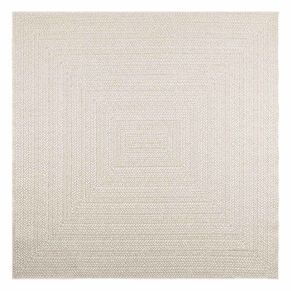 vidaXL Teppe ZIZUR kremhvit 200x200cm jute-utseende innend&oslash;rs&utend&oslash;rs