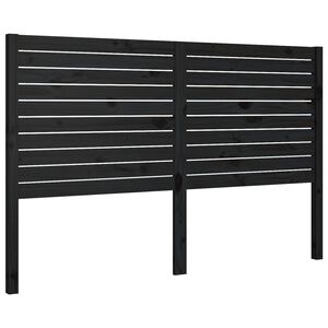 vidaXL Sengegavl svart 166x4x100 cm heltre furu