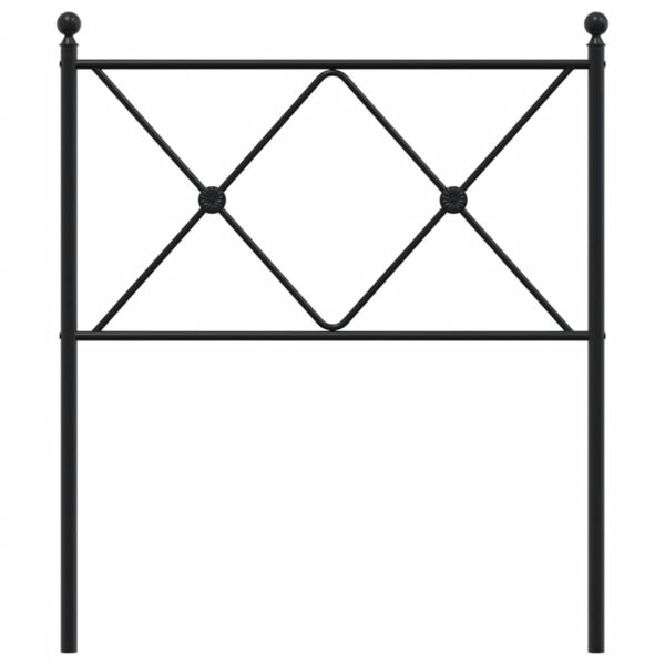 vidaXL Utskiftbar sengegavl i metall svart 80 cm