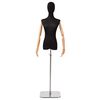 vidaXL Justerbar mannequin 165-213 cm med base Hunn PP Svart