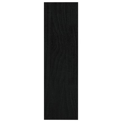 vidaXL Bokhylle/romdeler svart 100x30x103 cm heltre furu
