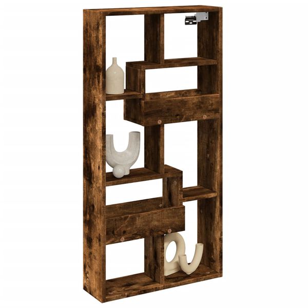 vidaXL Veggskap r&oslash;kt eik 50x15x100 cm konstruert tre