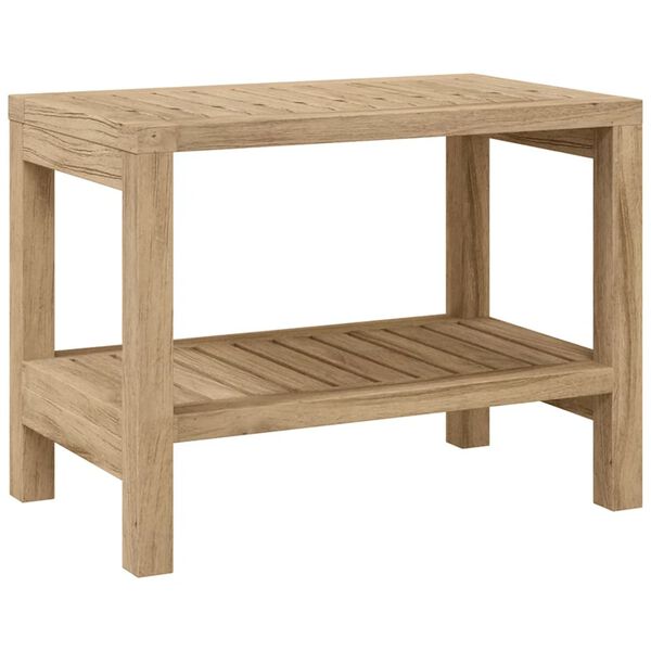 vidaXL Sidebord til baderom 60x30x45 cm heltre teak