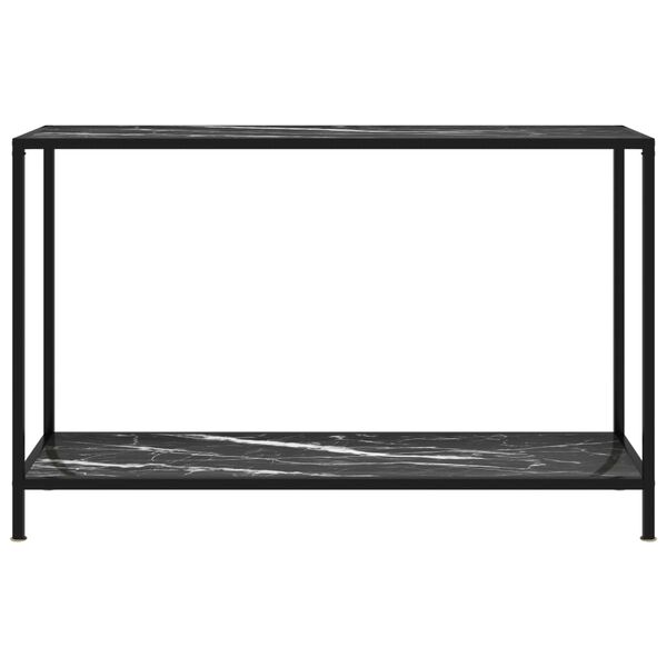 vidaXL Konsollbord svart 120x35x75 cm herdet glass