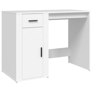 vidaXL Skrivebord hvit 100x49x75 cm konstruert tre