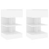 vidaXL Nattbord 2 stk hvit 40x35x65 cm konstruert tre