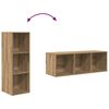 vidaXL TV-benksett 2 pcs Artisan Eik 37 x 37 x 107 cm Konstruert tre