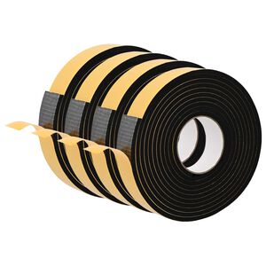 vidaXL Selvklebende skum tape 4 stk. Svart 30mm x 5m CR skum