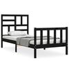 vidaXL Sengeramme med hodegavl svart small single heltre