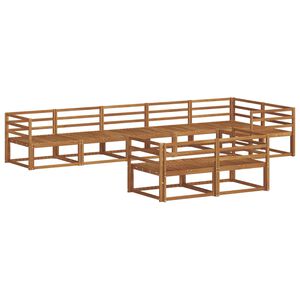 vidaXL Utend&oslash;rs sofa-sett 8 pcs Naturlig Solid akasietre