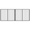 vidaXL Hundeluke 2 pcs Svart 100 x 80 cm Galvanisert St&aring;l