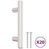 vidaXL Skaph&aring;ndtak 20 stk s&oslash;lv 64 mm rustfritt st&aring;l