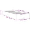 vidaXL Sengeramme hvit heltre 75x190 cm Small Single