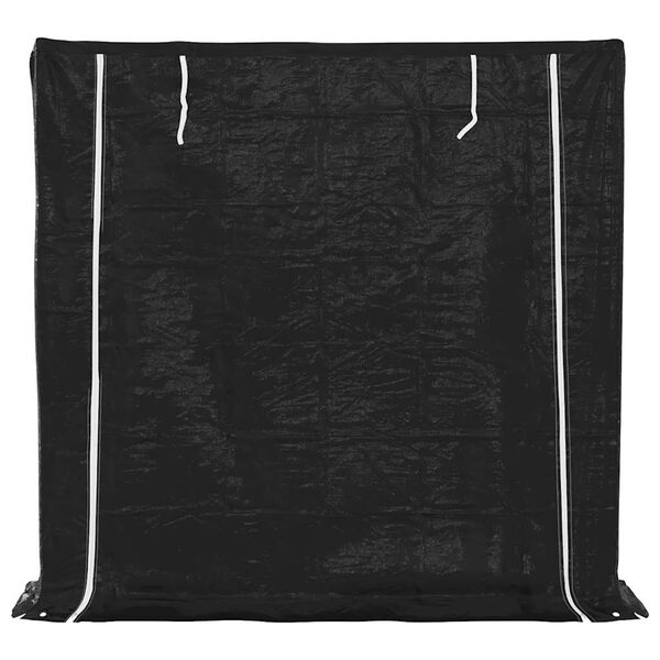 vidaXL Vedstativ med regntrekk 200x40x200 cm galvanisert st&aring;l