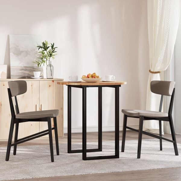 vidaXL Bordplate rund &Oslash;70x2 cm heltre akasie