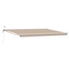 vidaXL Elektrisk Utrekkbar Markise Beige og Hvit 4,5 &times; 3,5 m