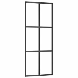 vidaXL Skyved&oslash;r ESG-glass og aluminium 76x205 cm svart