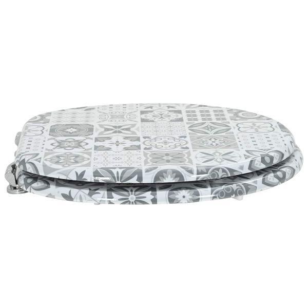 vidaXL Toalettsete Gr&aring; 44 x 38 cm MDF-plater