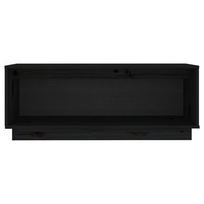 vidaXL TV-benk svart 90x35x35 cm heltre furu