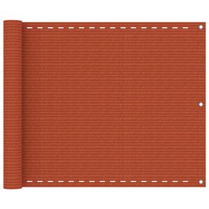 vidaXL Balkongskjerm oransje 75x300 cm HDPE